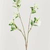 Blooming Florals Radial | Cream Green Faux Azalea Flower Branch - 40"