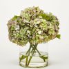 Blooming Florals Radial | Antique Green Faux Hydrangea Arrangement - 12"