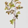 Fall Foliage Radial | Tall Burgundy Green Faux Chestnut Leaf Branch - 47"