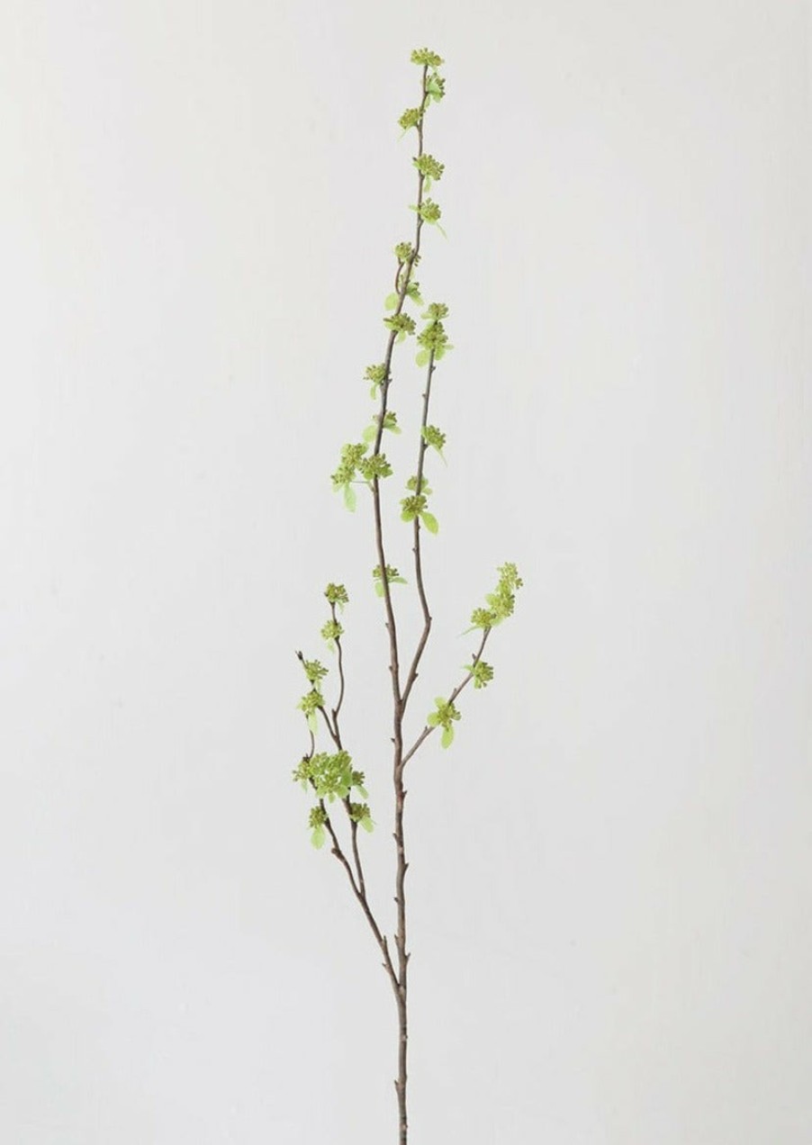 Everyday Greenery Radial | Artificial Branch With Green Buds - 40"