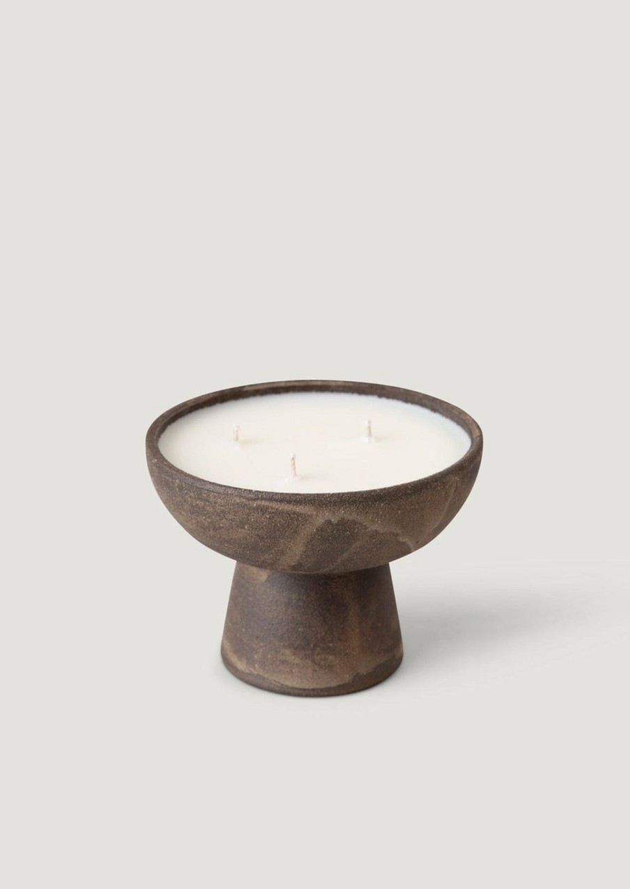 Fall Foliage Radial | Jack Candle In Handmade Terracotta Ceramic Holder - 3.75"