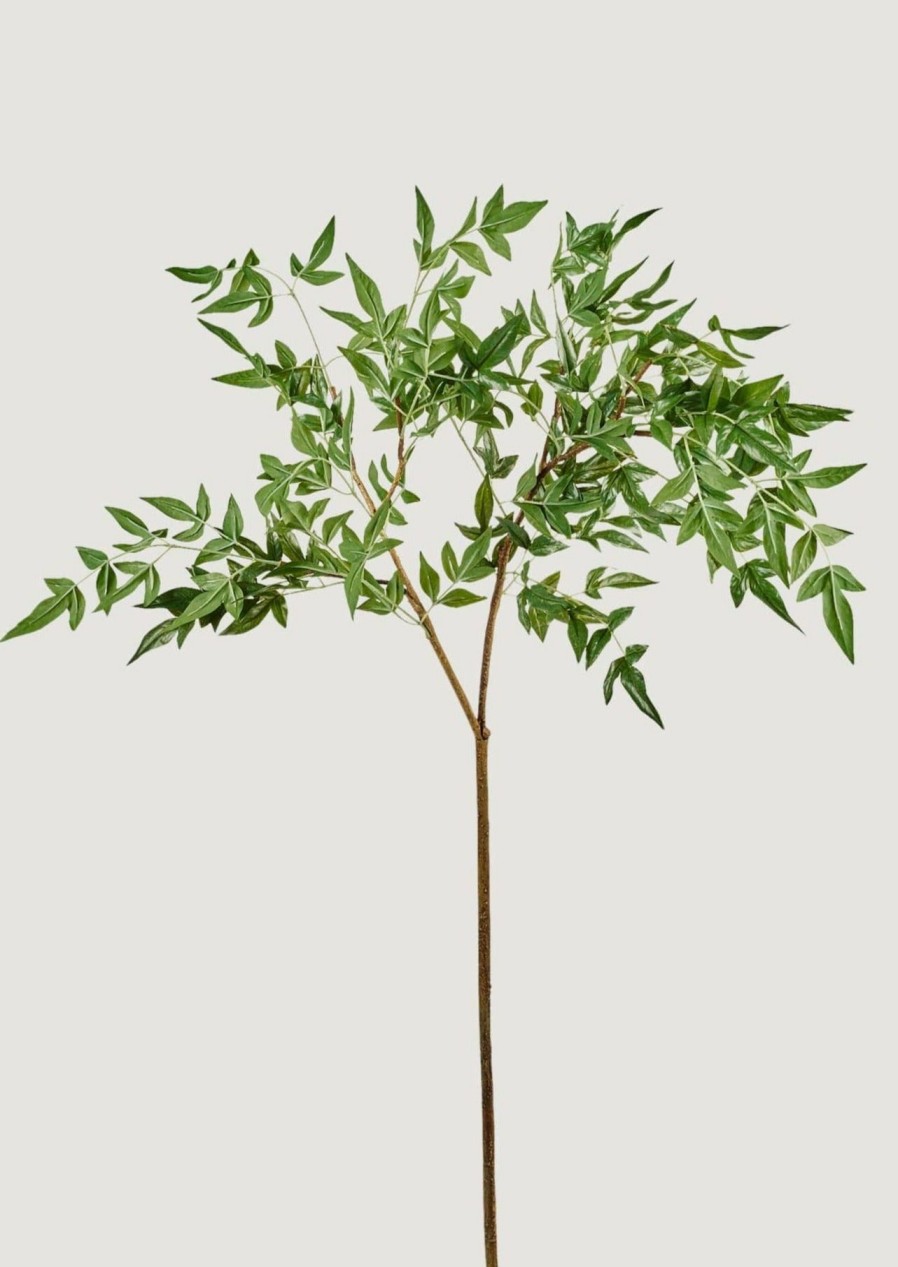 Everyday Greenery Radial | Faux Green Nandina Leaf Branch - 39"