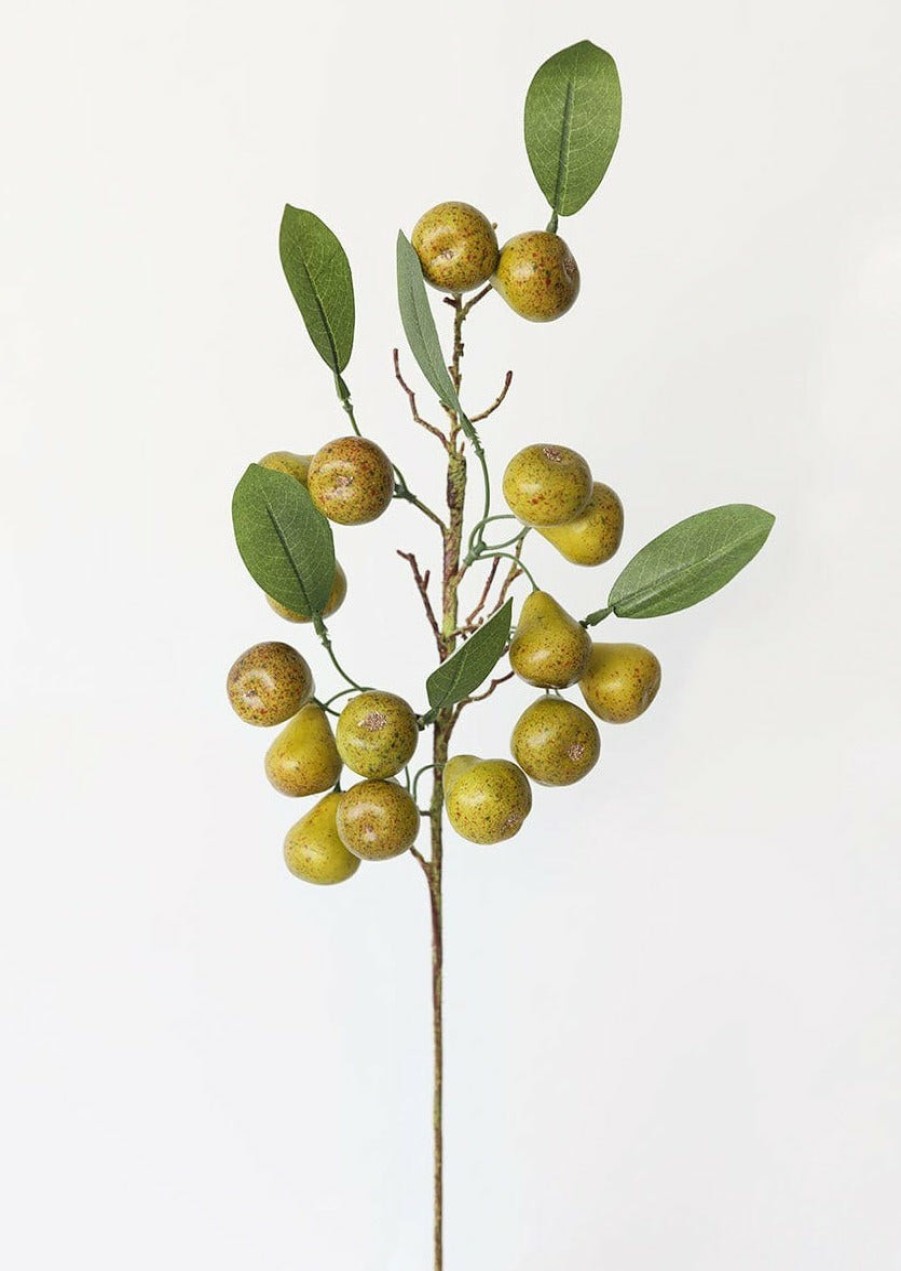 Blooming Florals Radial | Artificial Mini Pear Branch - 30"