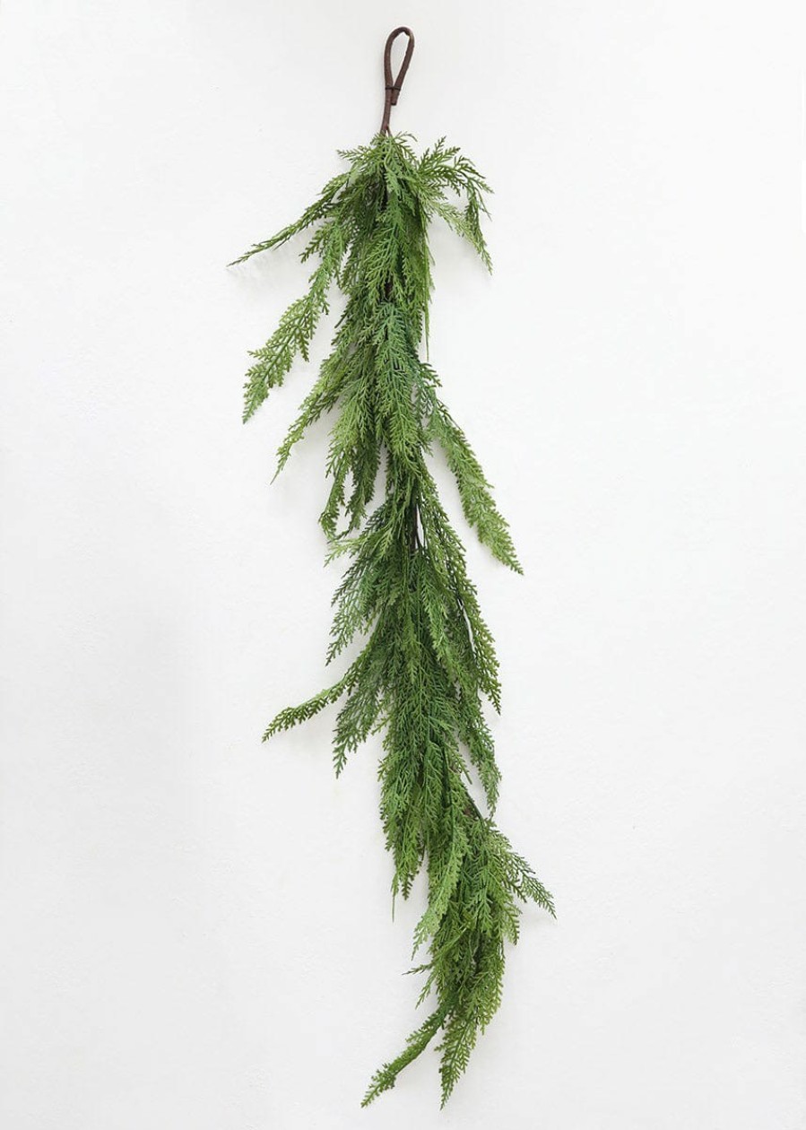 Everyday Greenery Radial | Real Touch Lebanon Cedar Holiday Table Garland - 48"