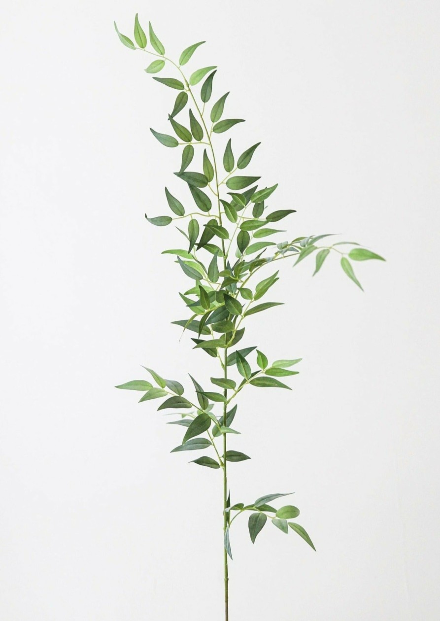 Everyday Greenery Radial | Fake Leaves Italian Ruscus Branch - 49"