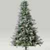 Everyday Greenery Radial | Frosted Pine Christmas Tree With Pre-Lit Led White Lights - 7.5'