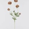 Blooming Florals Radial | Taupe Mauve Faux Ranunculus Flowers - 28"