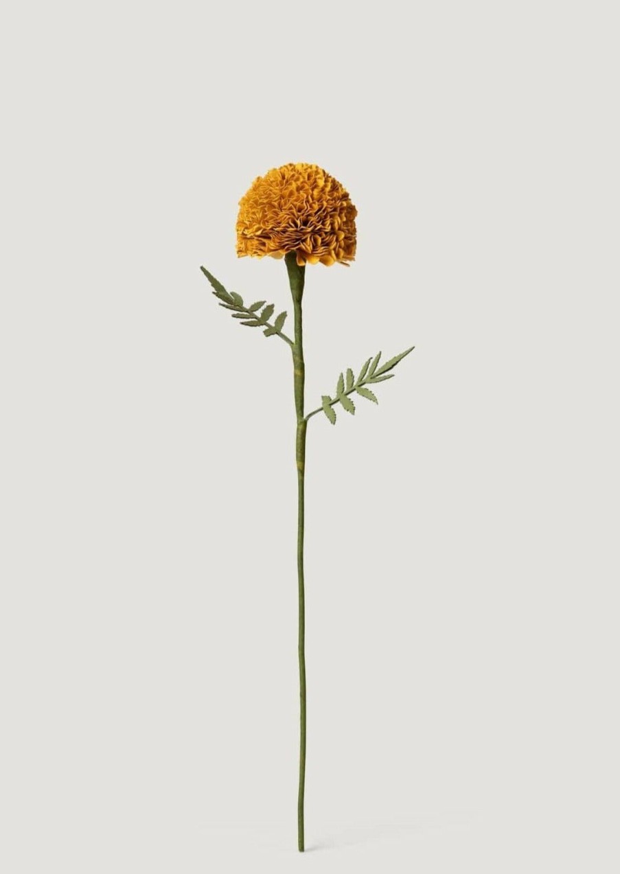 Blooming Florals Radial | Handmade Sustainable Paper Marigold Flower Stem - 13.75"