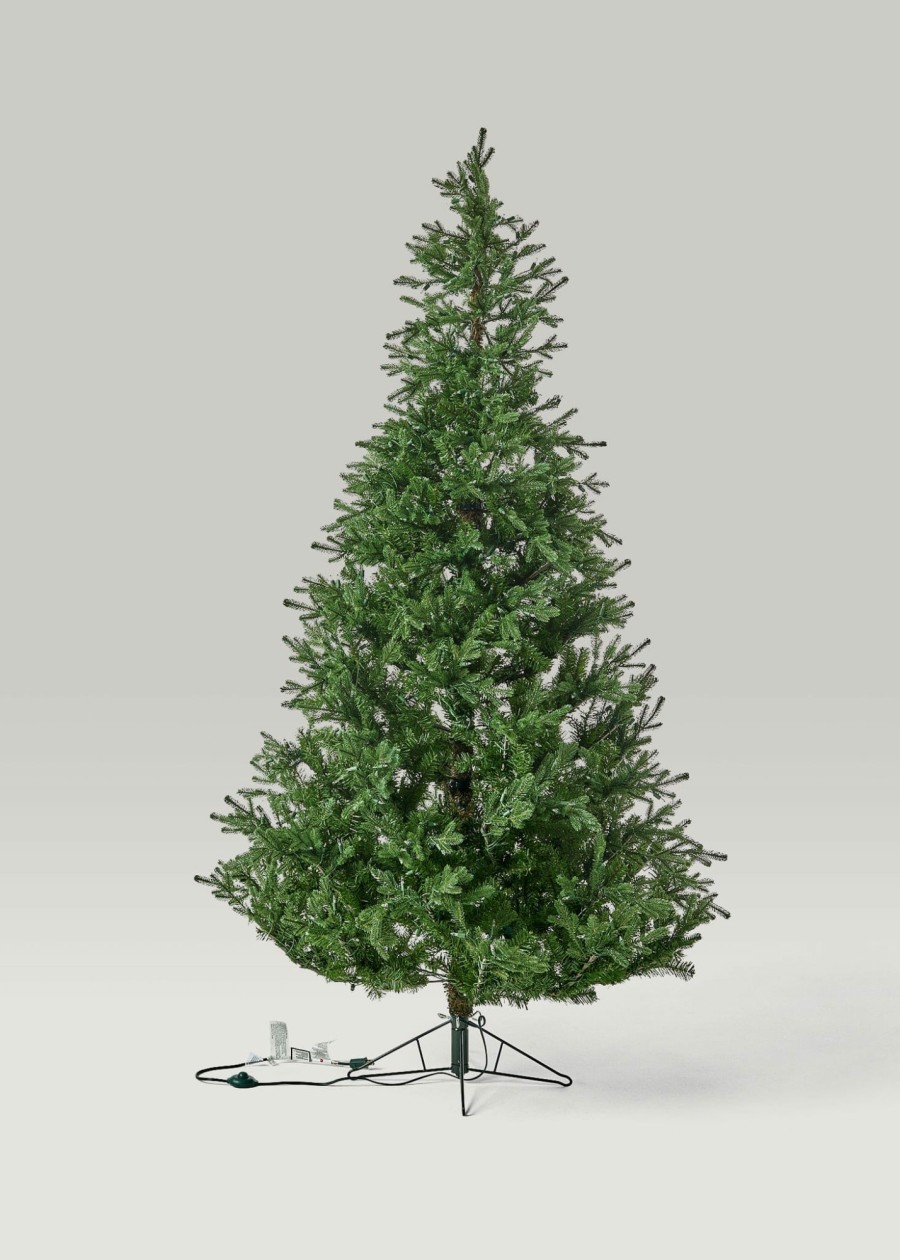 Winter Forest Radial | Faux Noble Fir Pre-Lit Led Christmas Tree With White Lights 7.5'