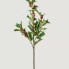 Everyday Greenery Radial | Artificial Holly Leaf And Berry Branch - 33"