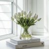 Blooming Florals Radial | Faux Tulip Arrangement - 12"