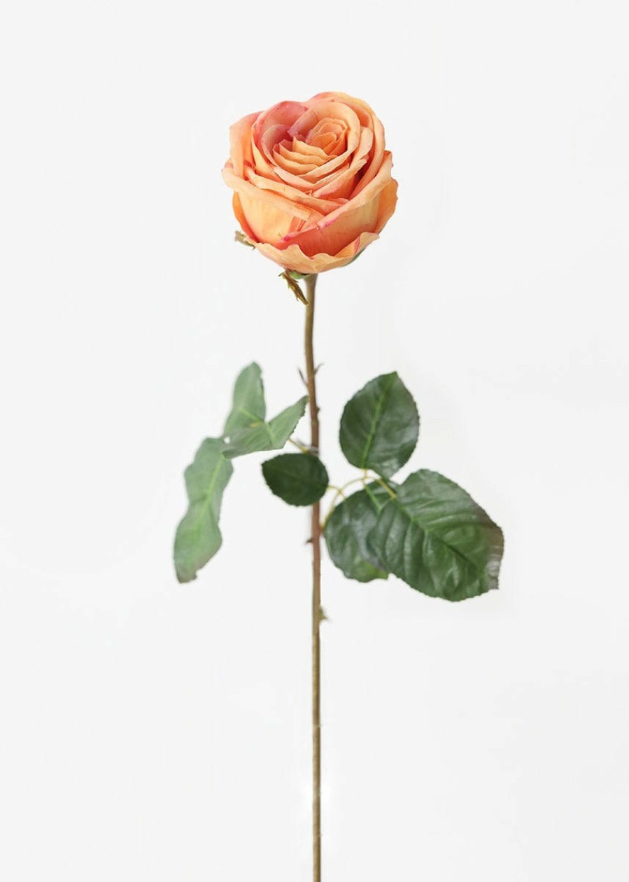 Blooming Florals Radial | Dusty Orange Mauve Real Touch Ecuadorian Rose Bud - 20.5"