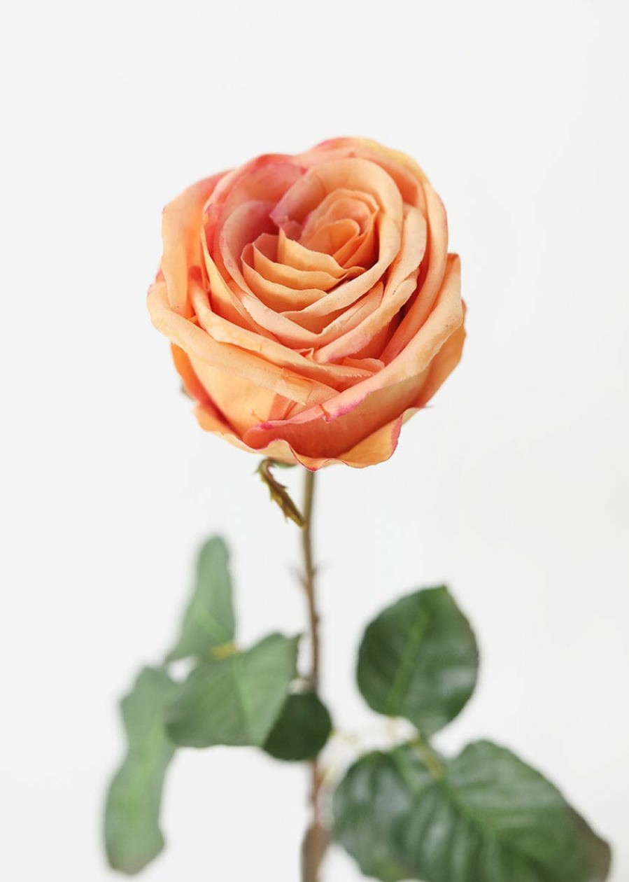 Blooming Florals Radial | Dusty Orange Mauve Real Touch Ecuadorian Rose Bud - 20.5"