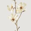 Blooming Florals Radial | Mauve Taupe Artificial Magnolia Flower Branch - 29"