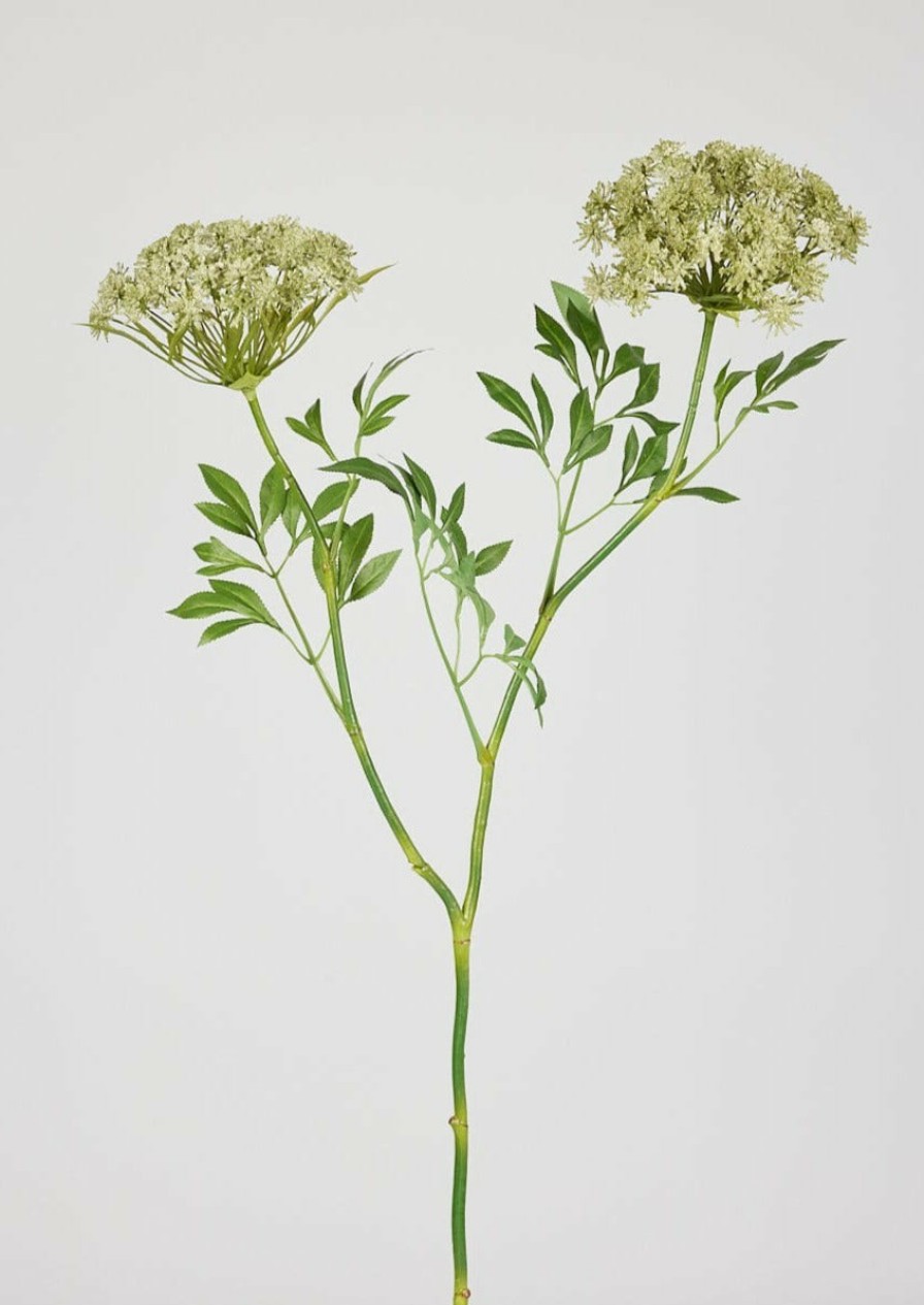 Everyday Greenery Radial | Faux Queen Anne'S Lace Wildflowers - 36"