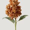 Blooming Florals Radial | Faux Cone Hydrangea In Earthy Brown Hues - 23"