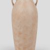 Blooming Florals Radial | Tall Terra Cotta Vase With Handles - 20"