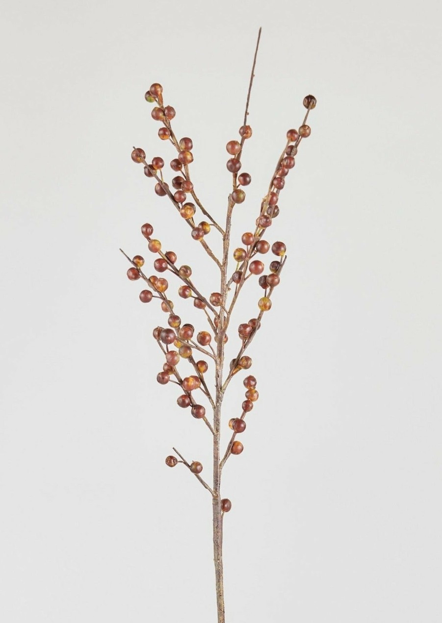 Winter Forest Radial | Artificial Ilex Berry Branch - 30"