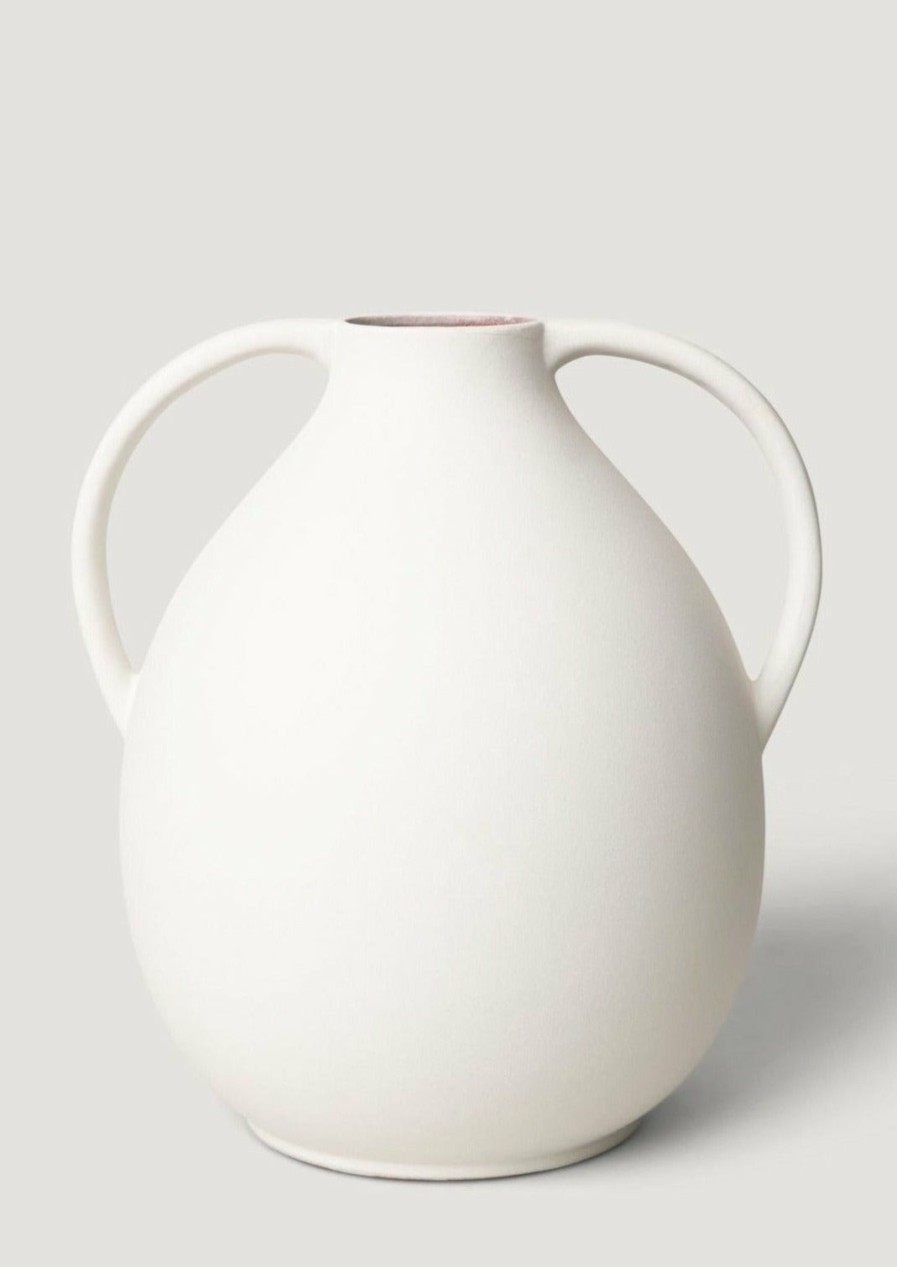 Blooming Florals Radial | Afloral Natural White Clay Jug Vase - 14"