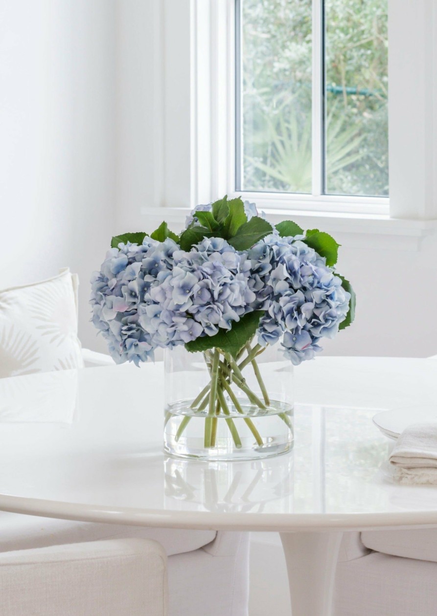 Blooming Florals Radial | Faux Hydrangea Arrangement - 12"