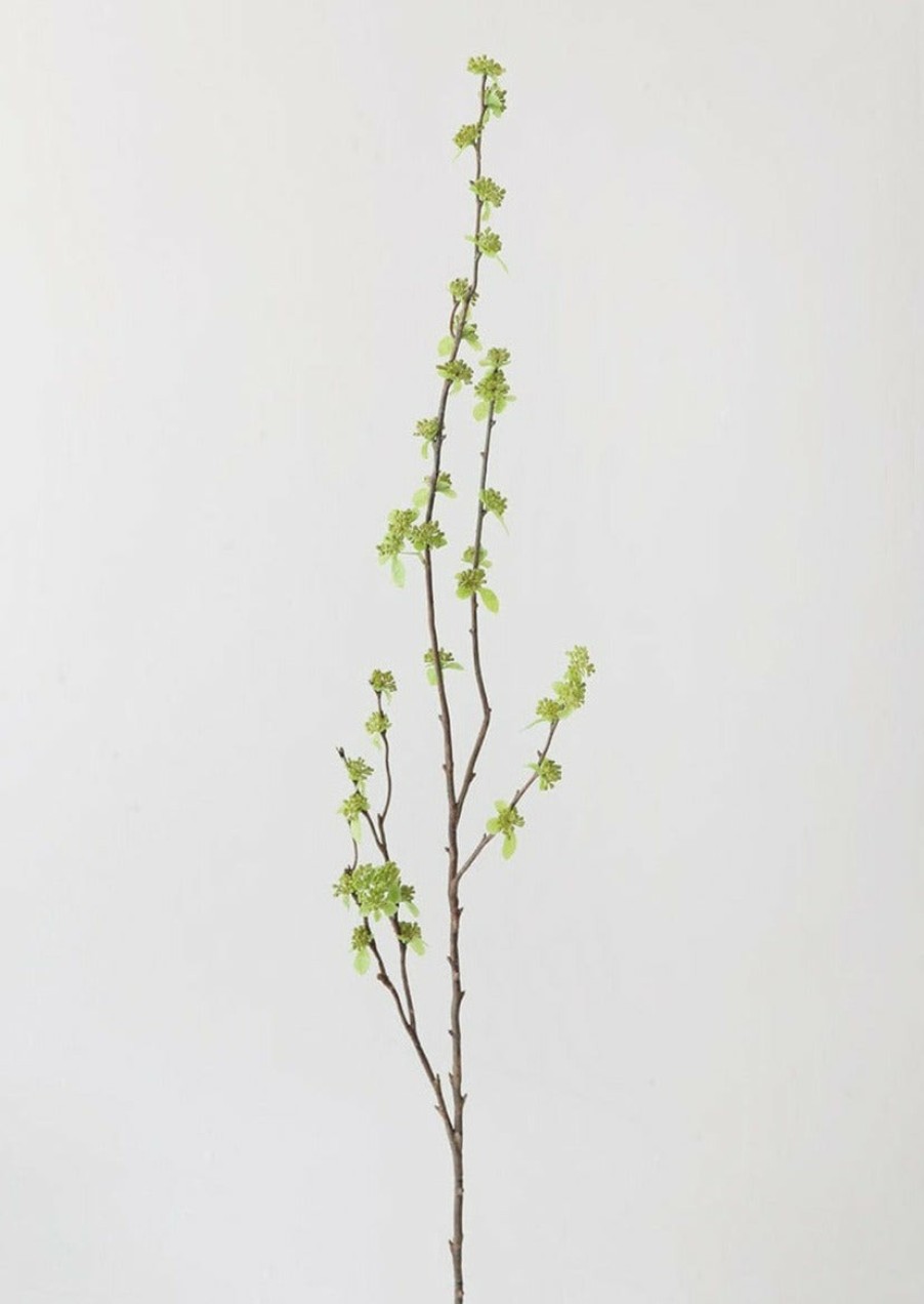 Everyday Greenery Radial | Artificial Branch With Green Buds - 40"