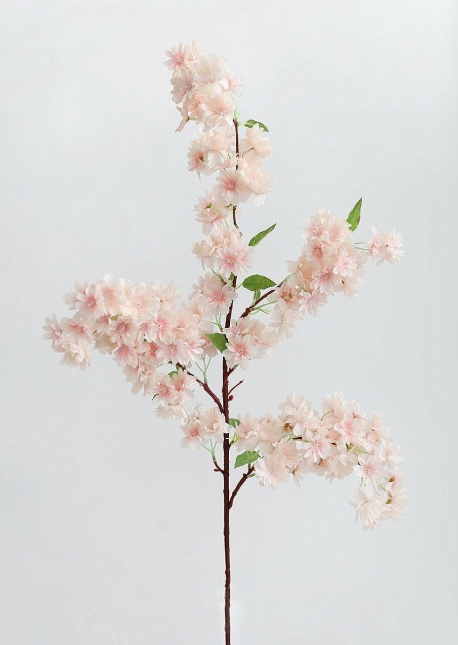 Blooming Florals Radial | Soft Pink Faux Cherry Blossom Branch - 40"