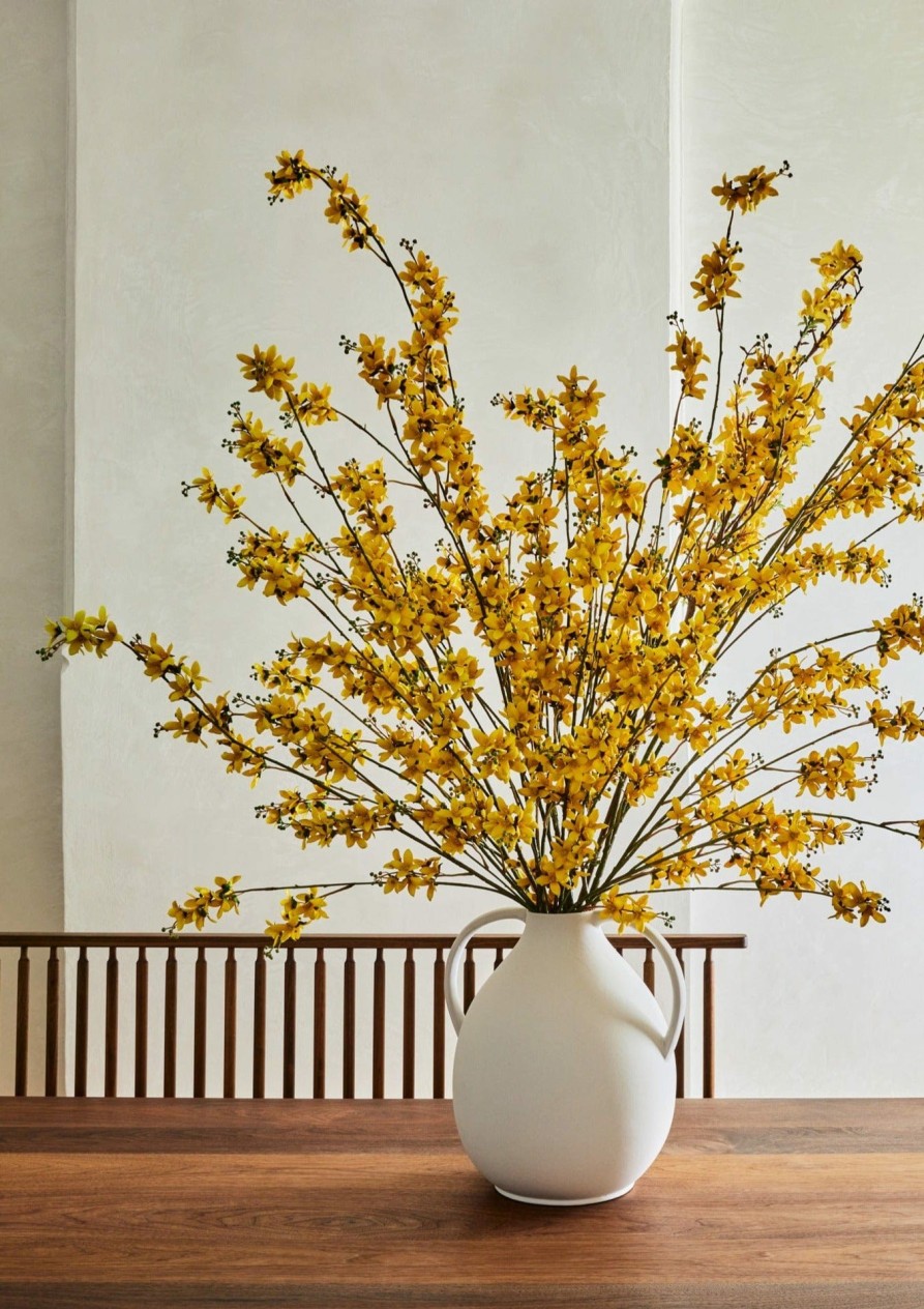 Blooming Florals Radial | Faux Forsythia Branch In Yellow - 53"