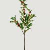 Everyday Greenery Radial | Artificial Holly Leaf And Berry Branch - 33"