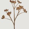 Winter Forest Radial | Antique Gold Faux Berries Cranberry Branch - 18"