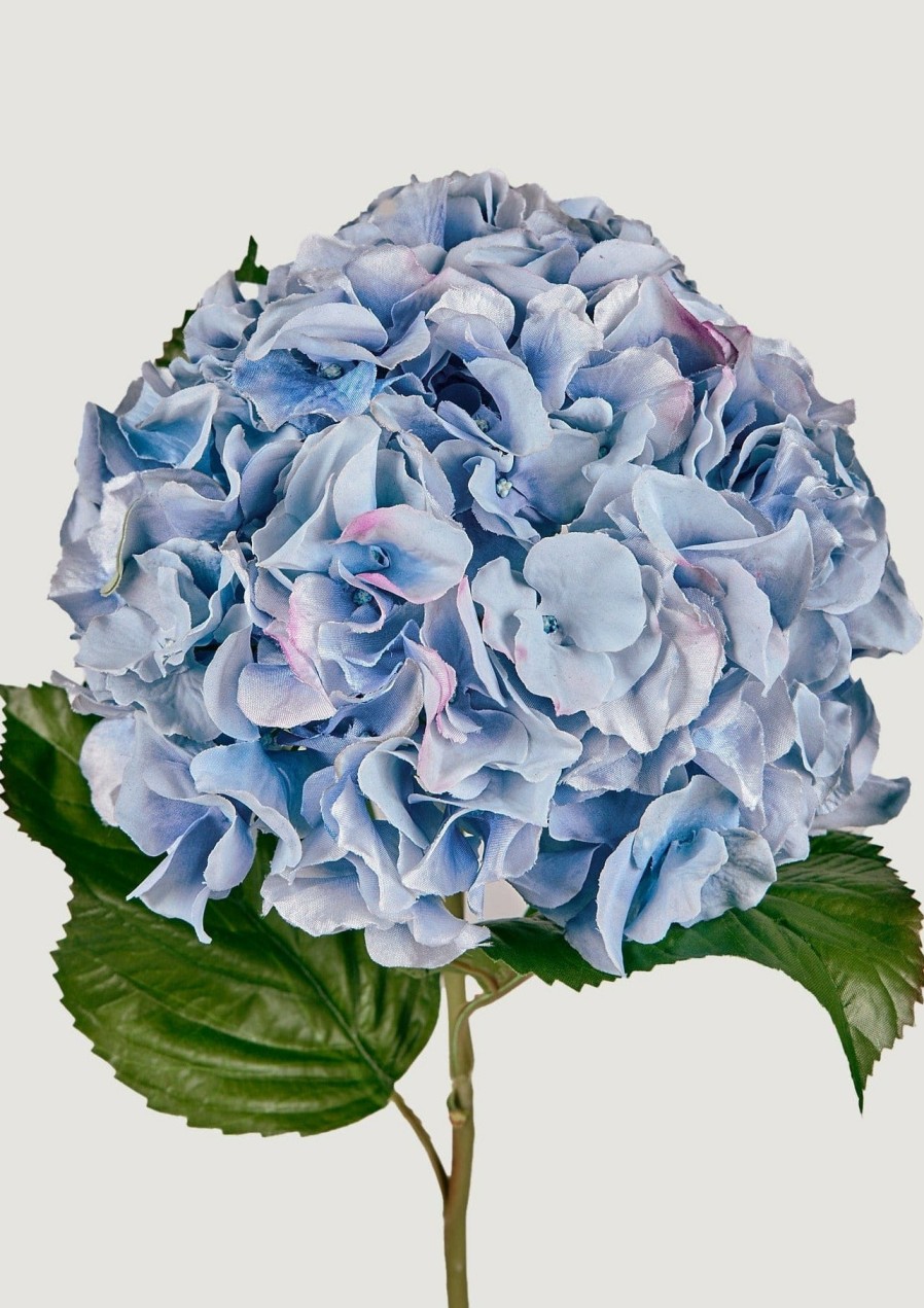 Blooming Florals Radial | Tall Powder Blue Faux Hydrangea Flower - 45"