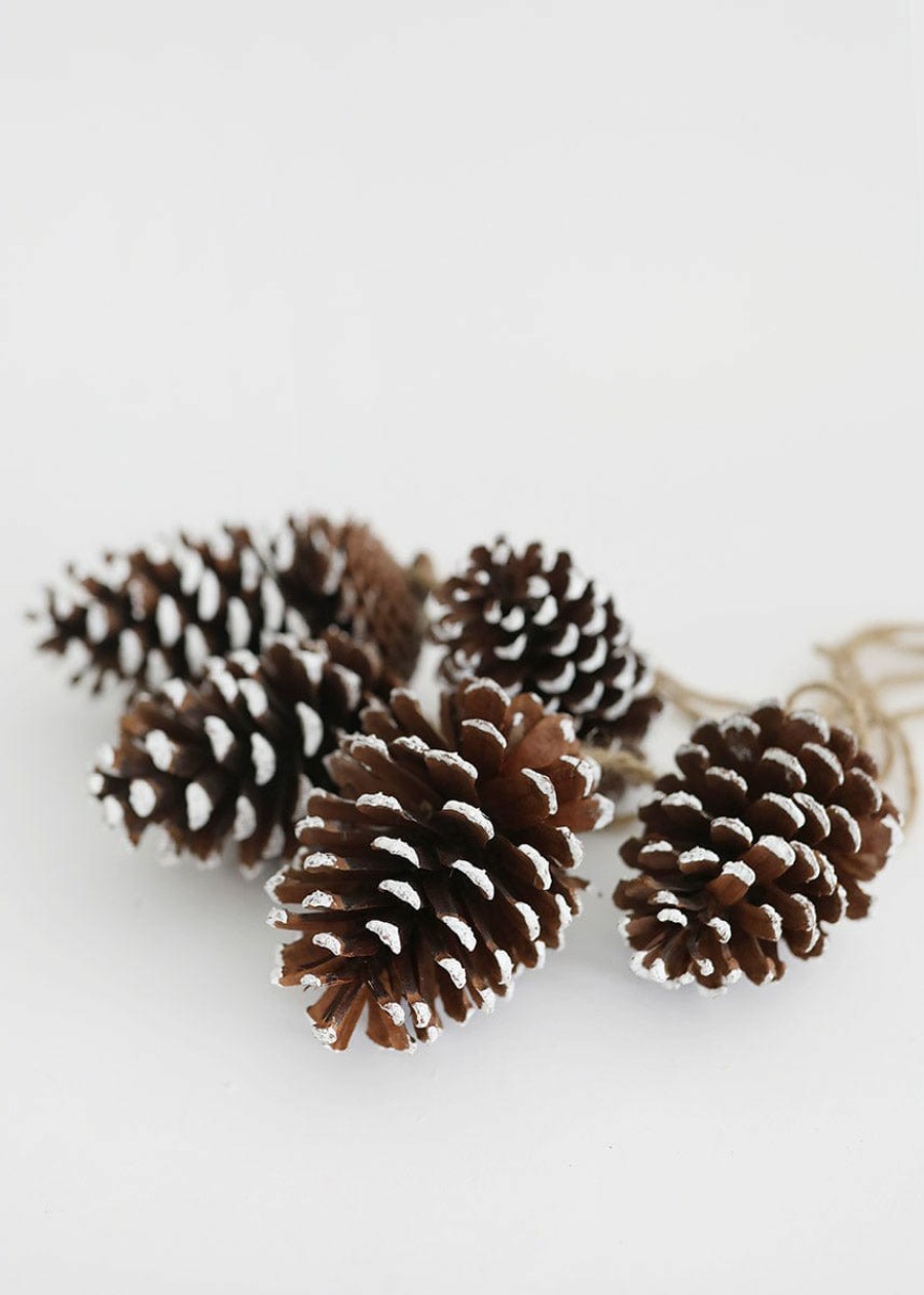 Fall Foliage Radial | Snowy Pine Cone Christmas Decoration - 27"