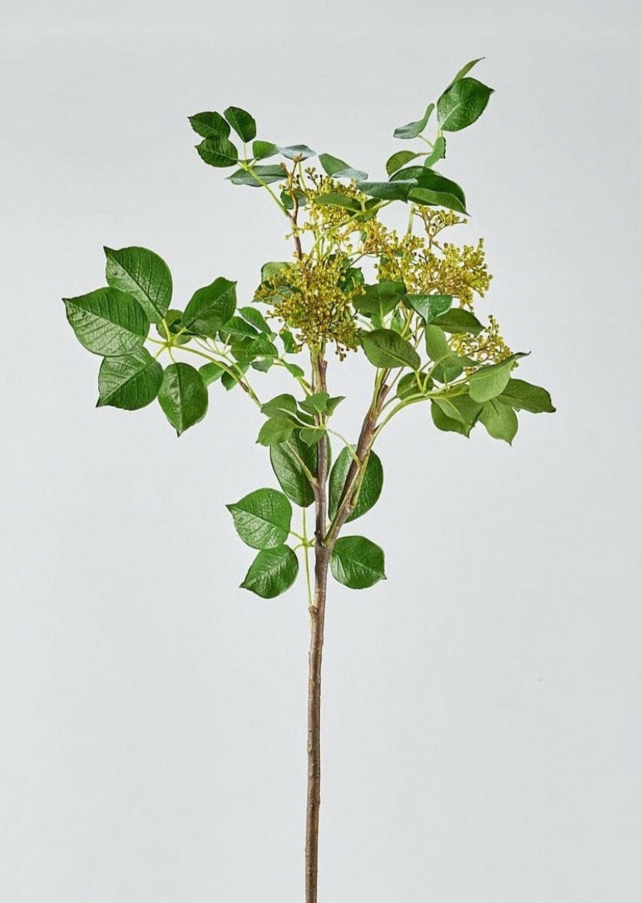 Fall Foliage Radial | Artificial Seeded Privet Branch - 46"