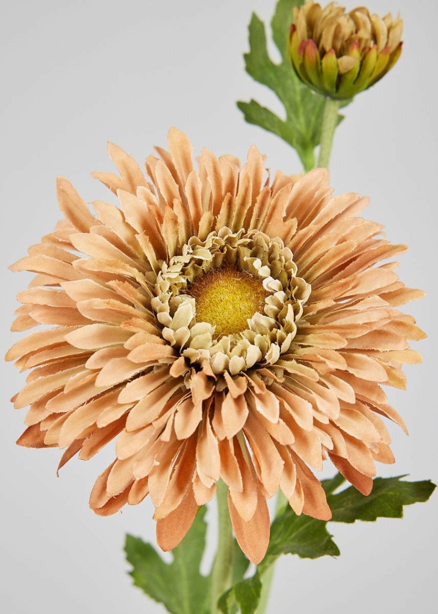 Blooming Florals Radial | Terracotta Artificial Mum Wildflower - 28.25"