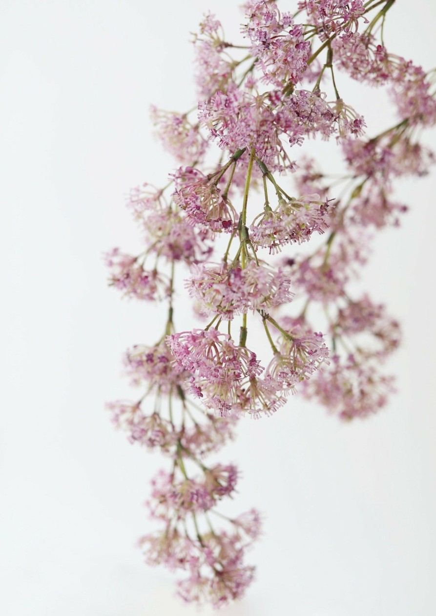 Blooming Florals Radial | Purple Pink Laurel Hanging Flower Branch - 30"