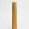 Fall Foliage Radial | Natural Beeswax Fluted Pillar Candle - 13.5"