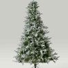 Winter Forest Radial | Frosted Pine Christmas Tree With Pre-Lit Led White Lights - 7.5'