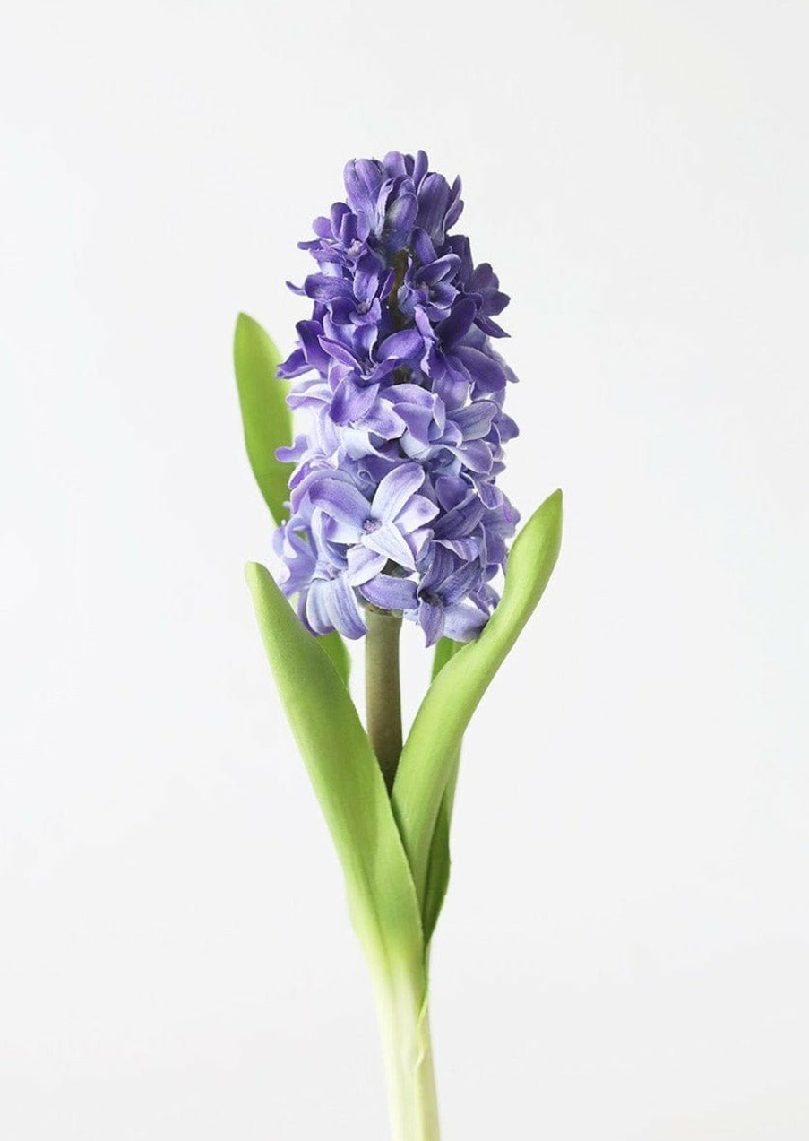 Blooming Florals Radial | Artificial Purple Hyacinth Flowers - 12.5"