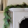 Everyday Greenery Radial | Deluxe Full Long Pine Needle And Pinecone Christmas Garland - 72"