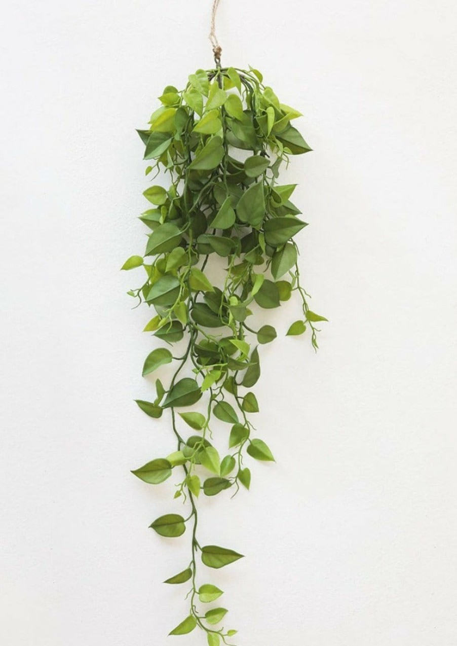 Everyday Greenery Radial | Artificial Plants Hanging Philodendron Bush - 32"