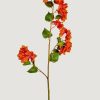 Blooming Florals Radial | Orange Faux Bougainvillea Flower Branch - 43"