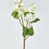 Blooming Florals Radial | White Faux Lilac Flower Branch - 30"