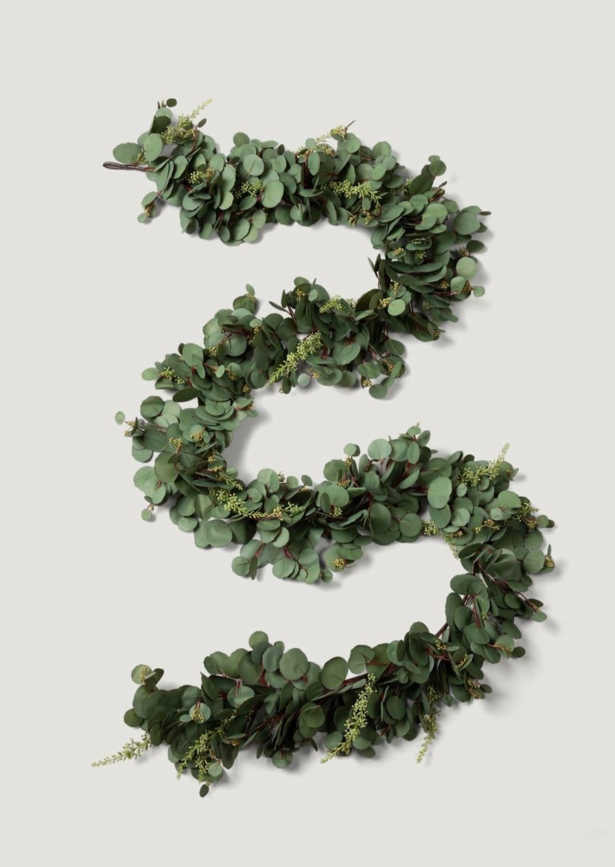 Winter Forest Radial | Deluxe Faux Seeded Eucalyptus Garland - 108"