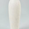 Blooming Florals Radial | Tall Cream Ceramic Vase - 22.75"