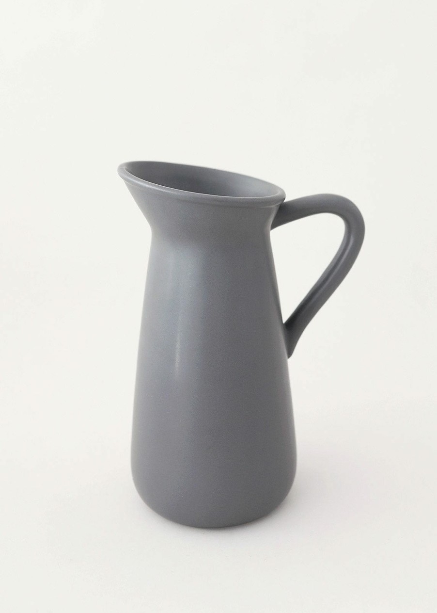 Blooming Florals Radial | Afloral Matte Glazed Ceramic Pitcher - 9.5"