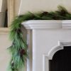 Winter Forest Radial | Deluxe Full Long Pine Needle And Pinecone Christmas Garland - 72"