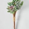 Everyday Greenery Radial | Artificial Mixed Bouquet Of Succulents - 9.5"