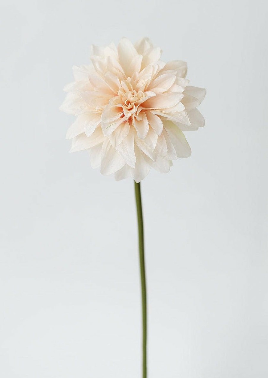 Blooming Florals Radial | Blush Peach Dahlia Silk Flower - 19"