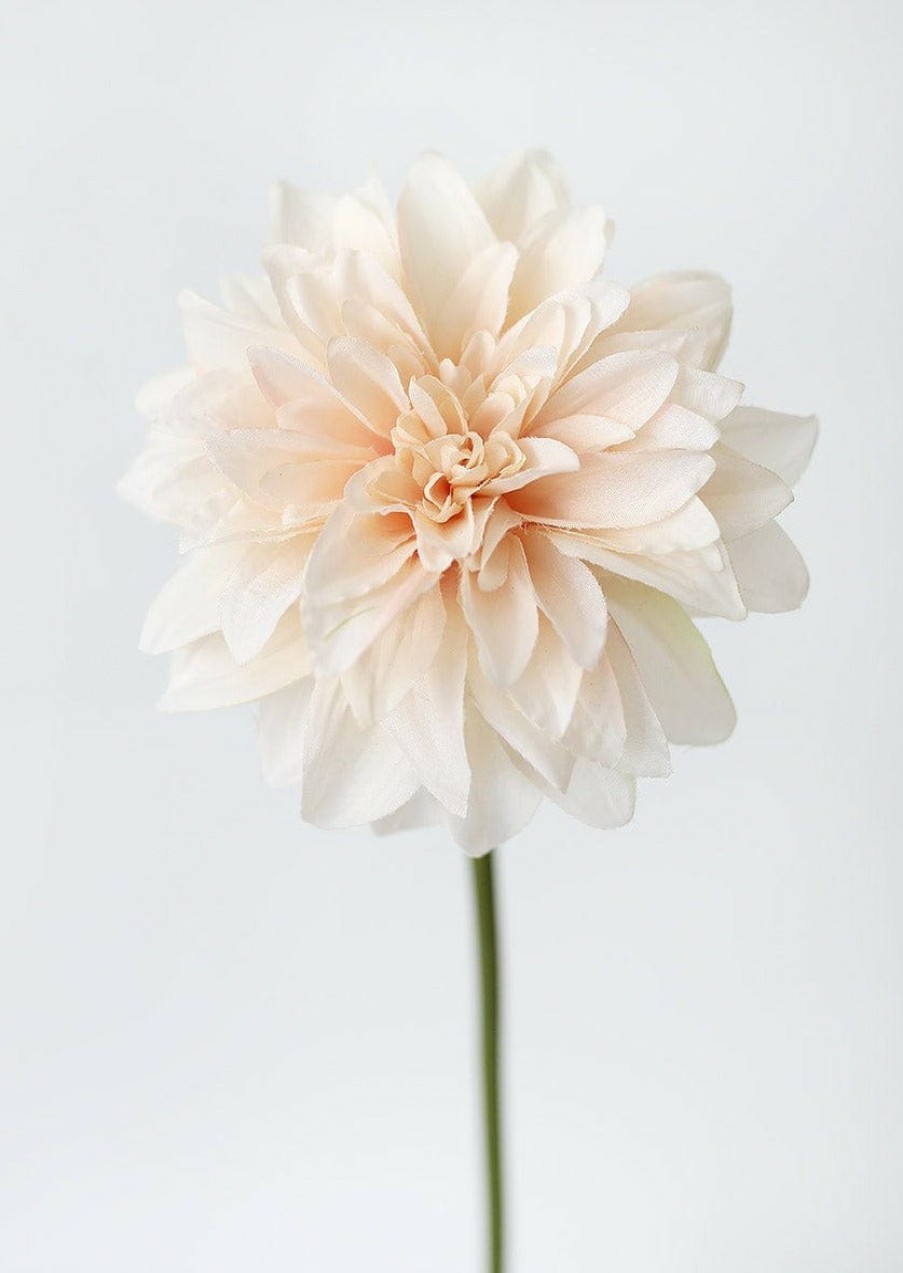 Blooming Florals Radial | Blush Peach Dahlia Silk Flower - 19"