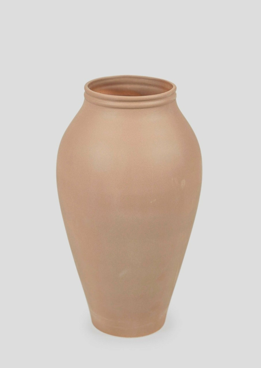 Blooming Florals Radial | Terracotta Medium Ceramic Vase - 14"