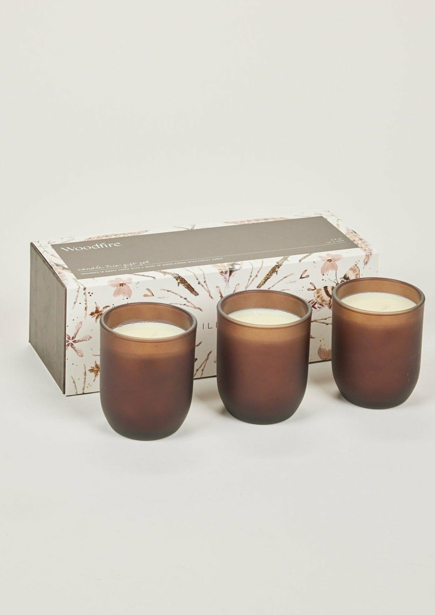 Fall Foliage Radial | Box Set Of 3 Woodfire Scented Candles